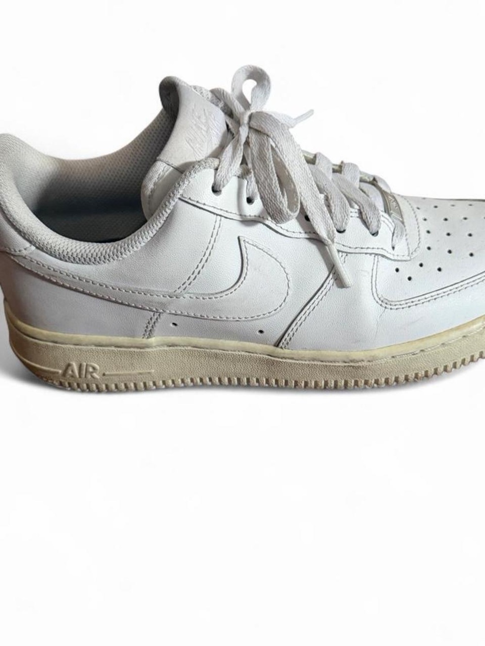 Nike White Low-Top Air Force 1’s Sneakers